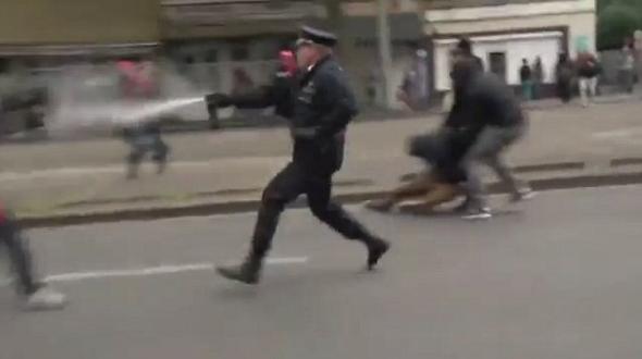 Ο διαδηλωτής που έβγαλε «νοκ-άουτ» τον διοικητή της αστυνομίας των Βρυξελλών (Video) - Media
