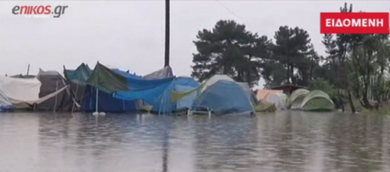 "Βούλιαξε" ο καταυλισμός στην Ειδομένη (Video) - Media
