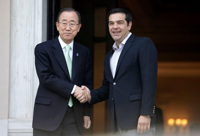 Τον Μπαν Κι Μουν υποδέχτηκε ο Τσίπρας: «Κρίσιμος ο ρόλος του ΟΗΕ» (Photos) - Media
