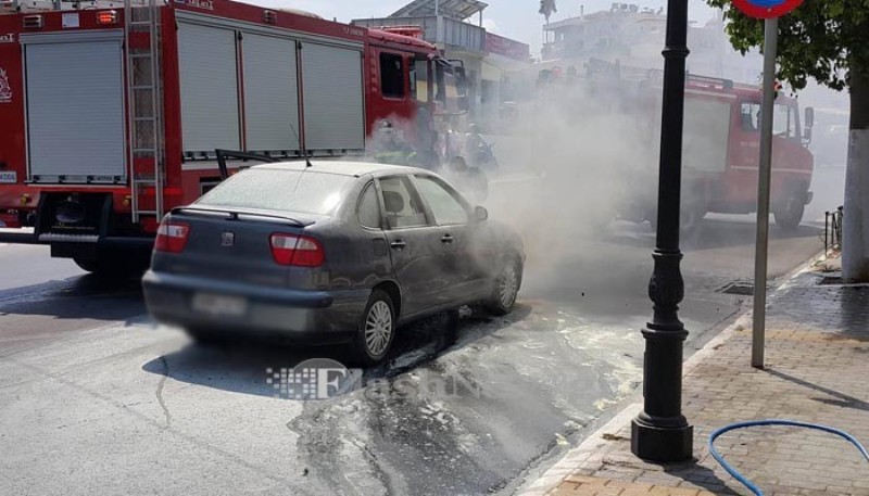 Πυρκαγιά σε αυτοκίνητο ενώ ήταν εν κινήσει στα Χανιά (Photos) - Media
