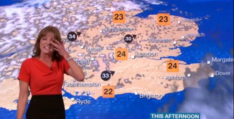 Απίστευτο νευρικό γέλιο «πιάνει» παρουσιάστρια καιρού στο BBC (Video) - Media