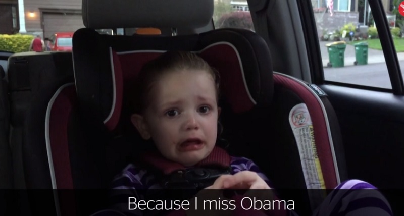 Η απίστευτη αντίδραση ενός κοριτσιού επειδή φεύγει ο Ομπάμα (Video) - Media