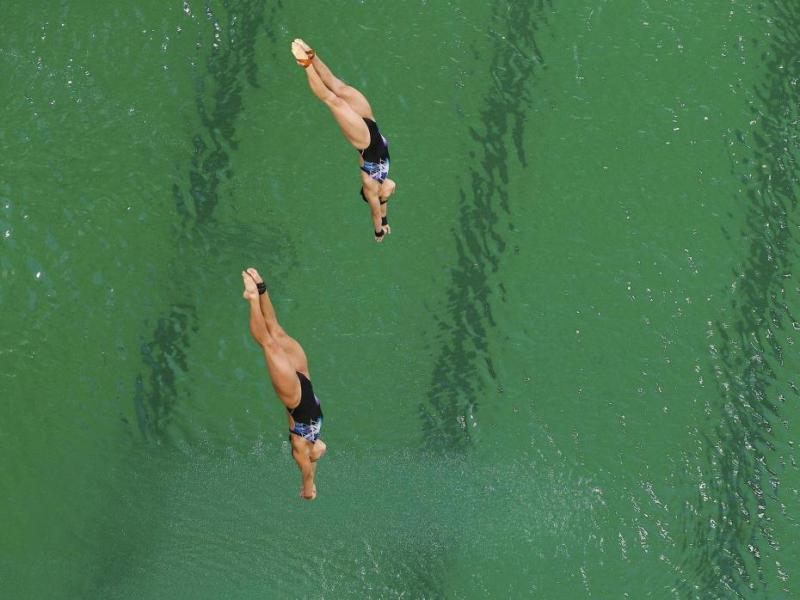 Ρίο 2016: Γιατί η πισίνα καταδύσεων έχει γίνει... πράσινη; (Photos)  - Media