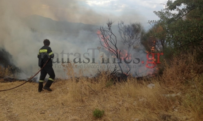 Μεγάλη πυρκαγιά κοντά σε κατοικημένη περιοχή έξω από την Πάτρα (Video)  - Media