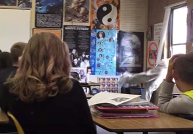 Υπερενθουσιώδης καθηγητής πηδάει με το κεφάλι από το παράθυρο κατά την διάρκεια μαθήματος για την... ασφάλεια (Video)  - Media