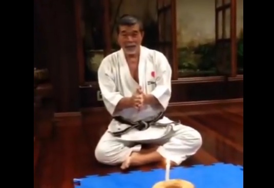 Δείτε πώς σβήνει κερί από τούρτα γενεθλίων ένας μάστερ του καράτε (Video) - Media