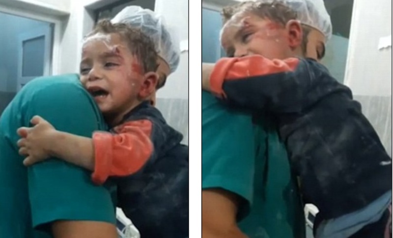 Η φρίκη του πολέμου στη Συρία: Αγοράκι αρνείται να αφήσει την αγκαλιά νοσοκόμου (Video) - Media
