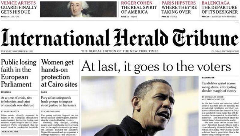 Νέα «σελίδα» για την Herald Tribune: Εγκαταλείπει το Παρίσι  - Media