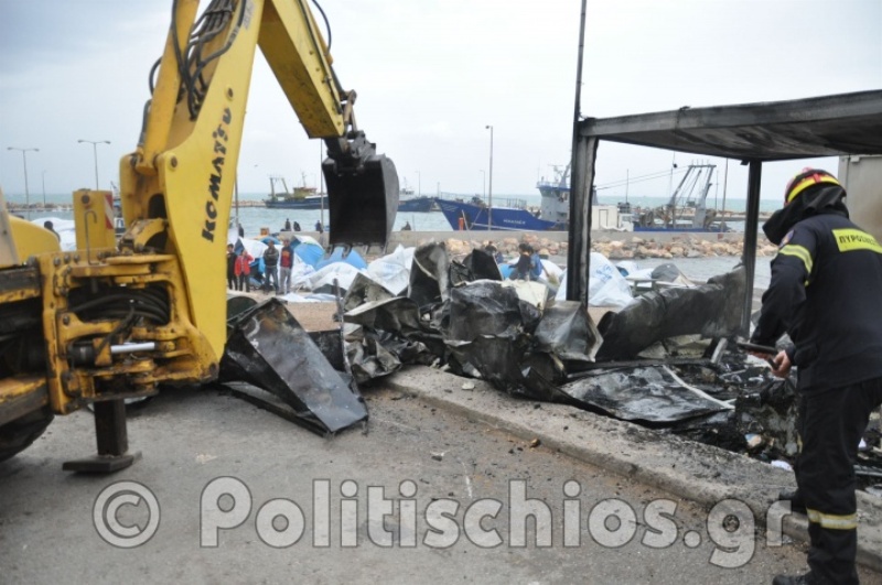 Νέα επεισόδια στον καταυλισμό της Σούδας - Κάηκαν κοντέινερ των ΜΚΟ (Video) - Media