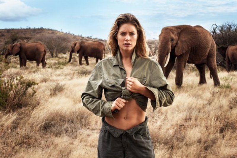 To σούπερ μόντελ Ντούτζεν Κρουζ σε εκστρατεία για την προστασία των ελεφάντων (Video) - Media