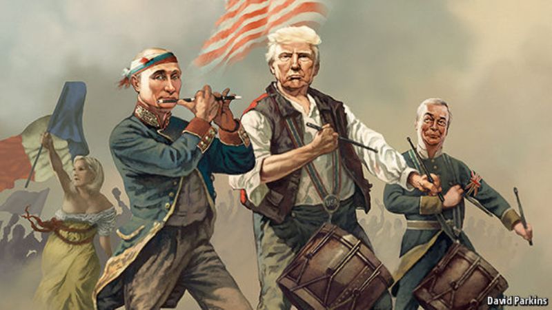 Το εξώφυλλο του Economist που θα συζητηθεί: Πούτιν, Τραμπ, Λεπέν και Φάρατζ - Media