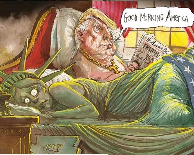 Το διαδίκτυο πλημμύρισε από γελοιογραφίες για την εκλογική νίκη του Τραμπ (Photos) - Media