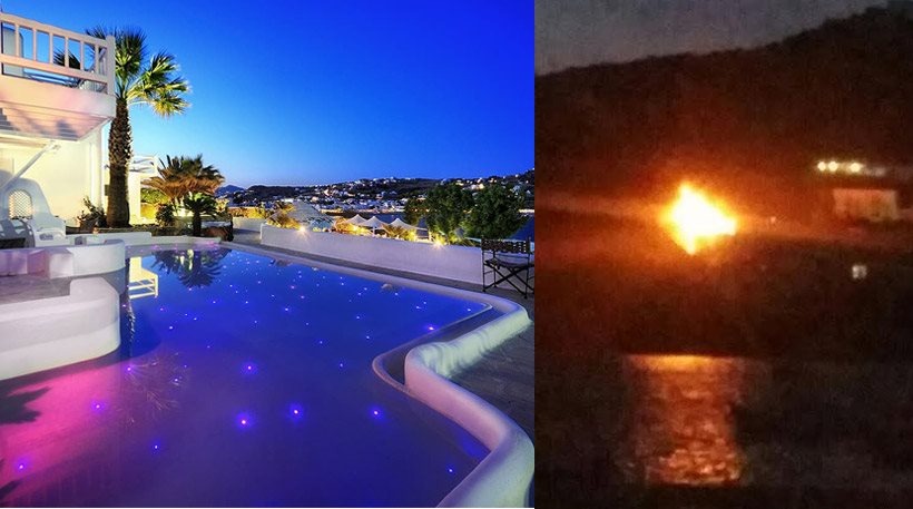 Φωτιά σε πολυτελές ξενοδοχείο στη Μύκονο - Media
