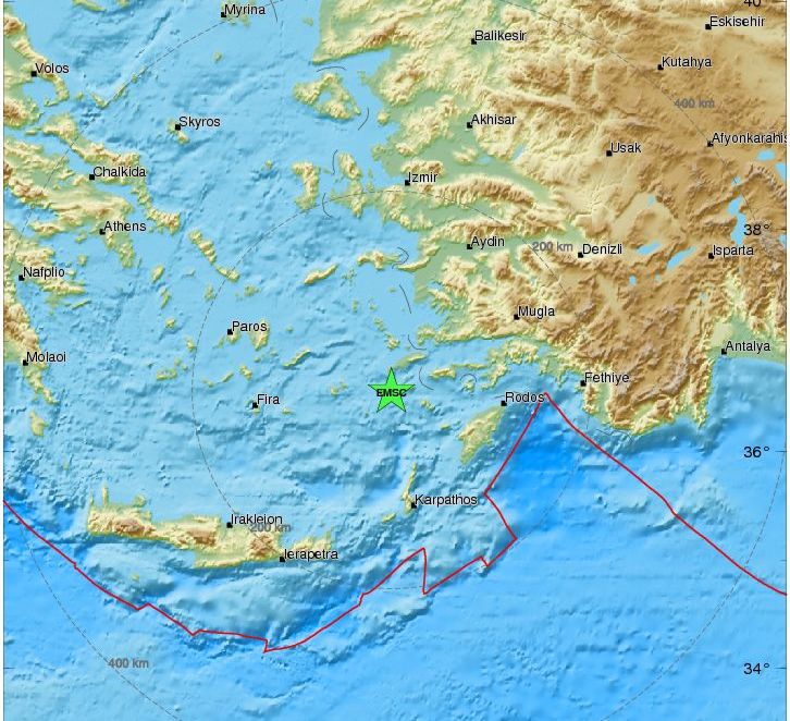 Ισχυρός σεισμός 5,5 βαθμών της κλίμακας Ρίχτερ ταρακούνησε τα Δωδεκάνησα  - Media