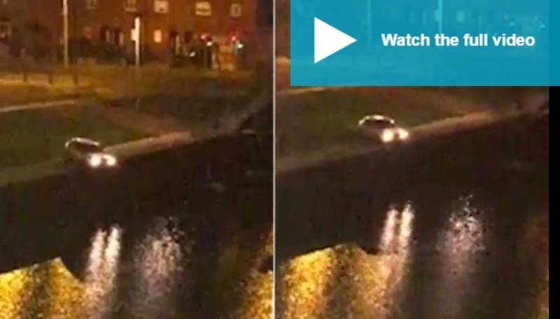 Η ξέφρενη πορεία του οδηγού κατέληξε στο κανάλι (Photos-Video) - Media