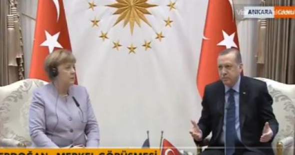 Το επεισόδιο Μέρκελ - Ερντογάν on camera - Η κουβέντα της Γερμανίδας που εξόργισε τον Τούρκο (Video) - Media