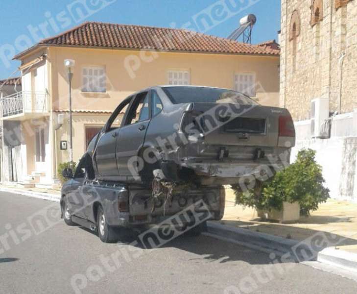 Πύργος: «Φόρτωσε» αυτοκίνητο στην καρότσα αγροτικού! (Photo) - Media