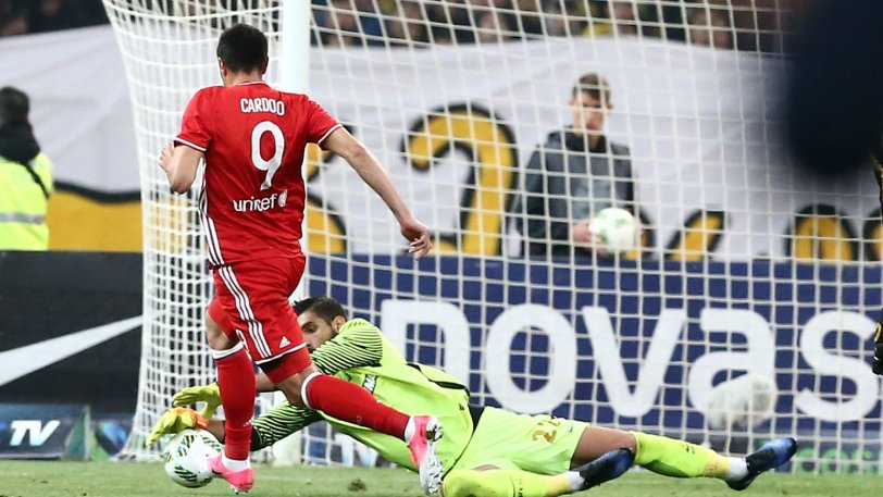 Η στιγμή που κρίθηκαν όλα στο ΟΑΚΑ: Το δοκάρι του Καρντόσο στο 90