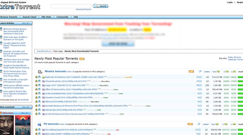 Λουκέτο στο ExtraTorrent - Media