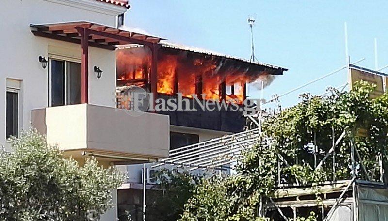Χανιά: Μεγάλη φωτιά και εκρήξεις σε σπίτι (Photos - Videos) - Media