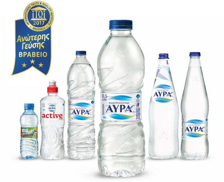 «Βραβείο Ανώτερης Γεύσης» για το Φυσικό Μεταλλικό Νερό ΑΥΡΑ στα iTQi Superior Taste Awards - Media