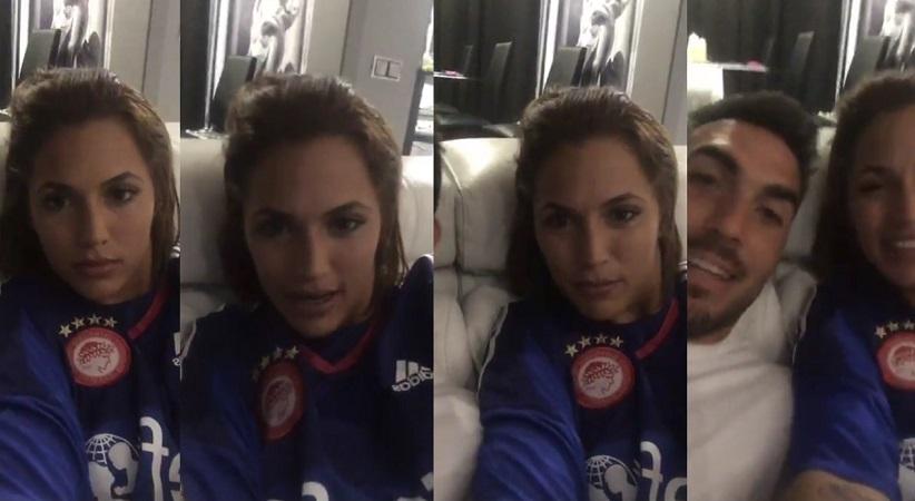 Με φανέλα του Ολυμπιακού η σύντροφος του Ρομπέρτο (Photo) - Media