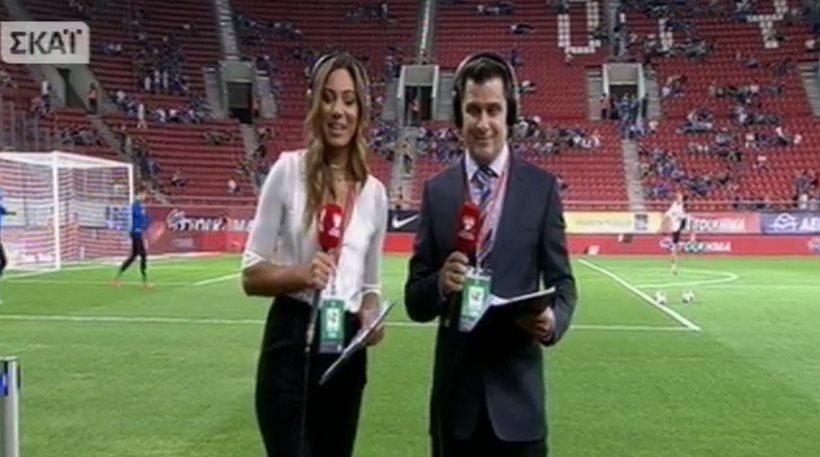 Η επιστροφή της ρεπόρτερ Ευρυδίκης Βαλαβάνη - Στο ματς της Εθνικής (Video) - Media
