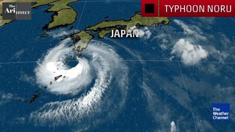 Ο τυφώνας Νόρου σαρώνει την Ιαπωνία - Media