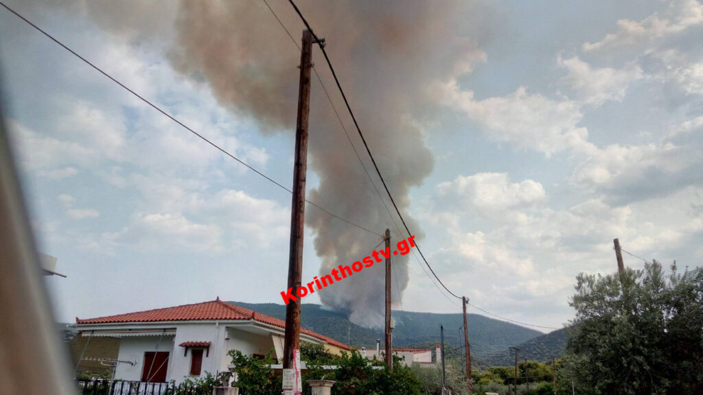 Φωτιά στο Σοφικό Κορινθίας - Εκκενώθηκε κατασκήνωση - Media