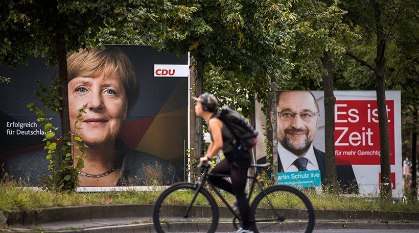 Άνοιξαν οι κάλπες για 61,8 εκατ. Γερμανούς ψηφοφόρους - Ακλόνητο φαβορί η Μέρκελ, κίνδυνος ιστορικού χαμηλού για τους Σοσιαλδημοκράτες του Σουλτς   - Media
