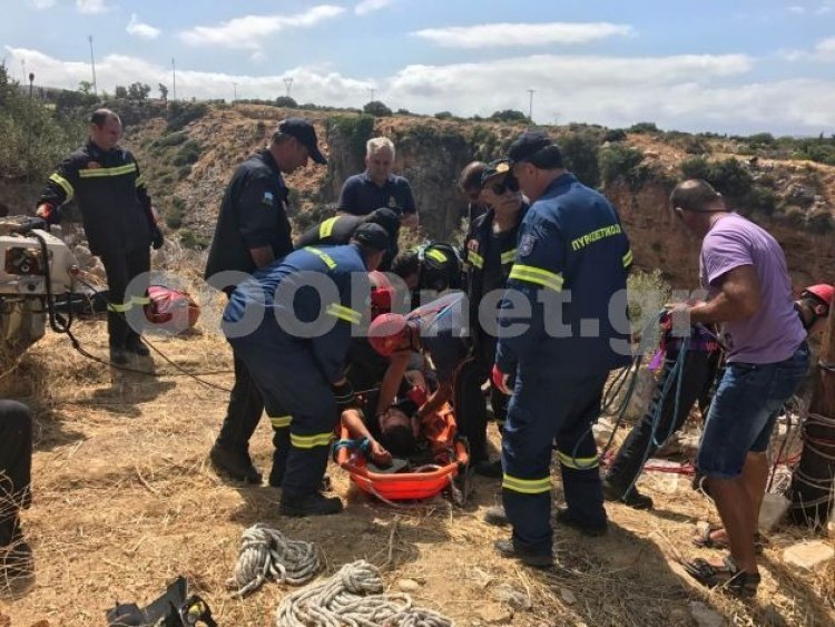 Κρήτη: Άνδρας έπεσε σε χαράδρα και κρατήθηκε από ένα κλαδί (video+photo) - Media