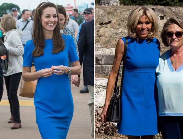 Το μικρό μπλε φόρεμα της Μπριζίτ που άναψε φωτιές: Αντέγραψε την Κέιτ Μίντλετον; - Media