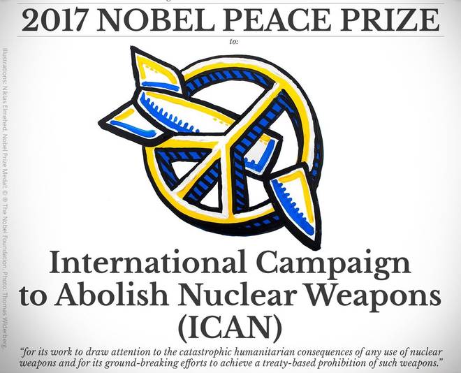 Το Νόμπελ Ειρήνης στην Εκστρατεία για την Κατάργηση των Πυρηνικών -Στη σκιά της έντασης στην Κορέα - Media