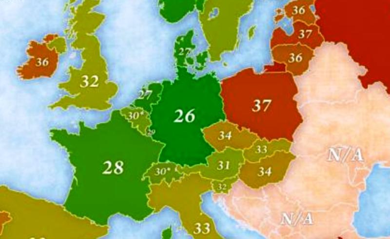 Ο χάρτης που ανατρέπει οριστικά το ψέμα για τους «τεμπέληδες νότιους» (Photo) - Media