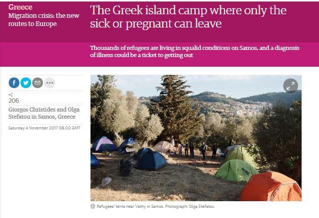 Guardian: Άθλιες οι συνθήκες στα νησιά για τους πρόσφυγες - Media
