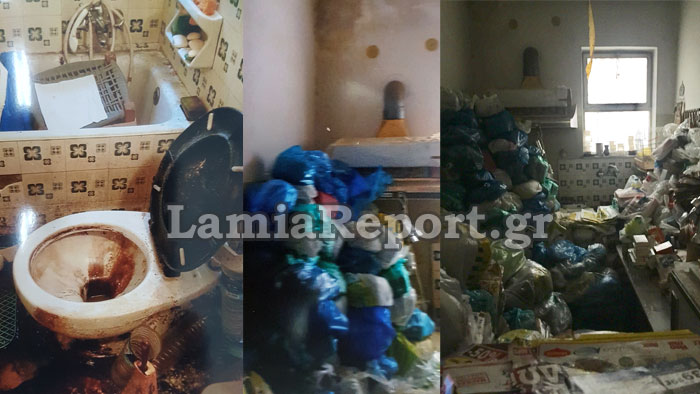 Εικόνες που σοκάρουν: Διαμέρισμα «σκουπιδότοπος» στη Λαμία (Photos – Video) - Media