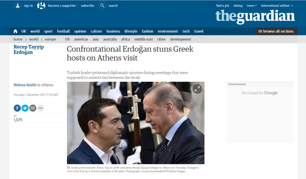 Ο Διεθνής Τύπος για την επίσκεψη Ερντογάν – «Κατάπληκτοι» οι οικοδεσπότες - Media