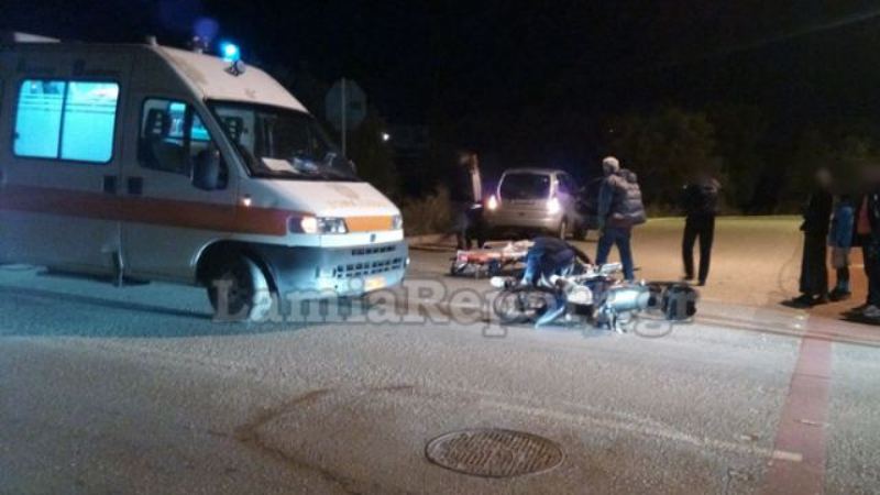 Τροχαίο με μηχανή στη Λαμία: Σοβαρός τραυματισμός οδηγού (Photos) - Media