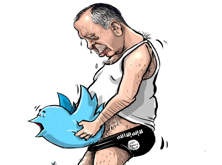 Σκίτσο Ολλανδού δείχνει τον Ερντογάν να «βιάζει» το μπλε πουλί του Twitter - Έξαλλος ο Σουλτάνος (Photo & Video) - Media