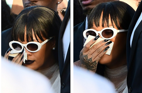 Καταρρακωμένη η Ριάνα στην κηδεία του ξαδέλφου της (Photos) - Media