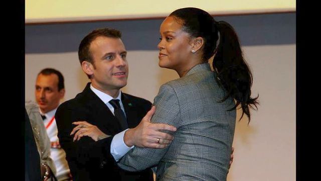 Μαζί στις φτωχές χώρες Ριάνα και Μακρόν για την εκπαίδευση των παιδιών - Media