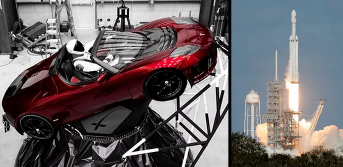 Εκτοξεύθηκε πύραυλος με το σπορ αυτοκίνητο Tesla Roadstar – Προορισμός ο Άρης (Photos + Video) - Media