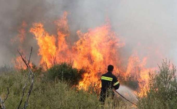 Χανιά: Πυρκαγιά σε δύσβατη περιοχή - Πνέουν ισχυροί άνεμοι  - Media