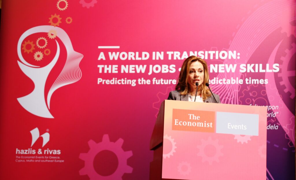 Η Ιωάννα Τσίτουρα στο συνέδριο του Economist: The New Jobs-The New Skills - Media