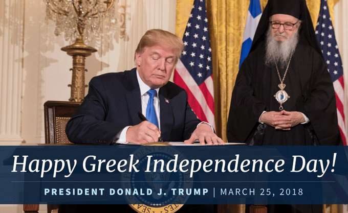 Τραμπ: 25η Μαρτίου, ημέρα εθνικού εορτασμού για την Ελληνική & Αμερικανική Δημοκρατία - Media