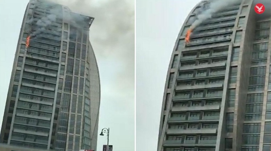 Στις φλόγες ο ουρανοξύστης του Τραμπ στο Μπακού του Αζερμπαϊτζάν - Media