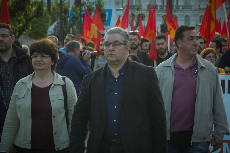 Μαζική αντιπολεμική διαδήλωση του ΚΚΕ με αφορμή την στρατιωτική επιχείρηση ΗΠΑ, Μ. Βρετανίας και Γαλλίας στη Συρία - Media