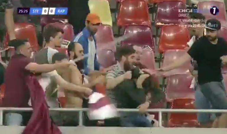 Χάος στο ντέρμπι Στεάουα - Ραπίντ με πολύ ξύλο στις κερκίδες (Video) - Media