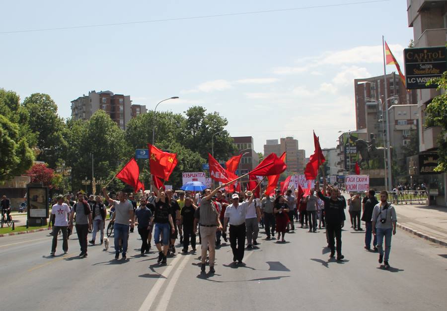 Έλληνες στην πρωτομαγιάτικη διαδήλωση στα Σκόπια - Μήνυμα ενάντια στον εθνικισμό (Video) - Media