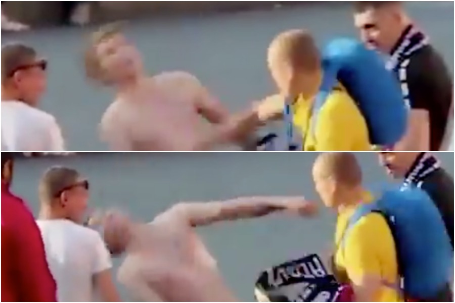 Παρατράγουδα πριν από τον τελικό: Οπαδός της Λίβερπουλ «ξάπλωσε» Ουκρανό με μπουνιά (Video) - Media